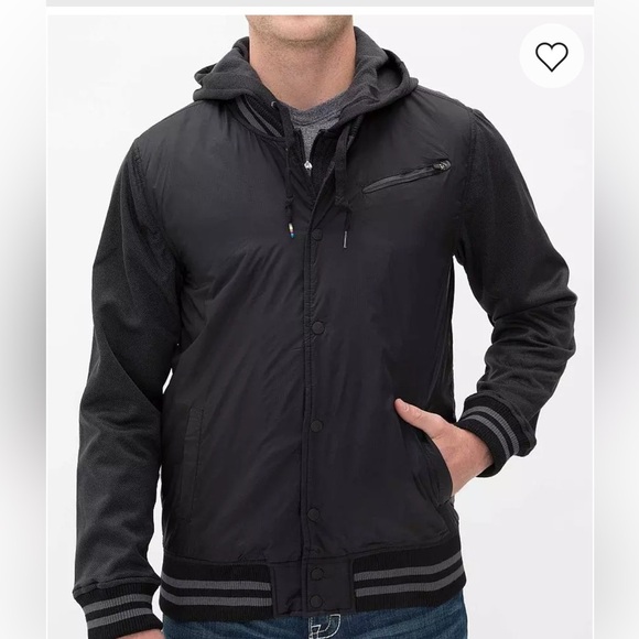 Like New Hurley Men's All-City  Dark Blue Hooded Jacket size M - Picture 13 of 15